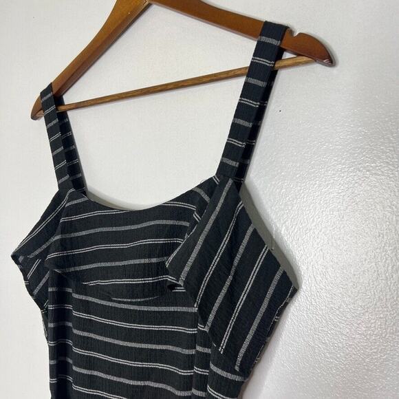 Banana Republic Pin Stripe Black White Sleeveless Striped Dress Size 10 NEW - Picture 2 of 10